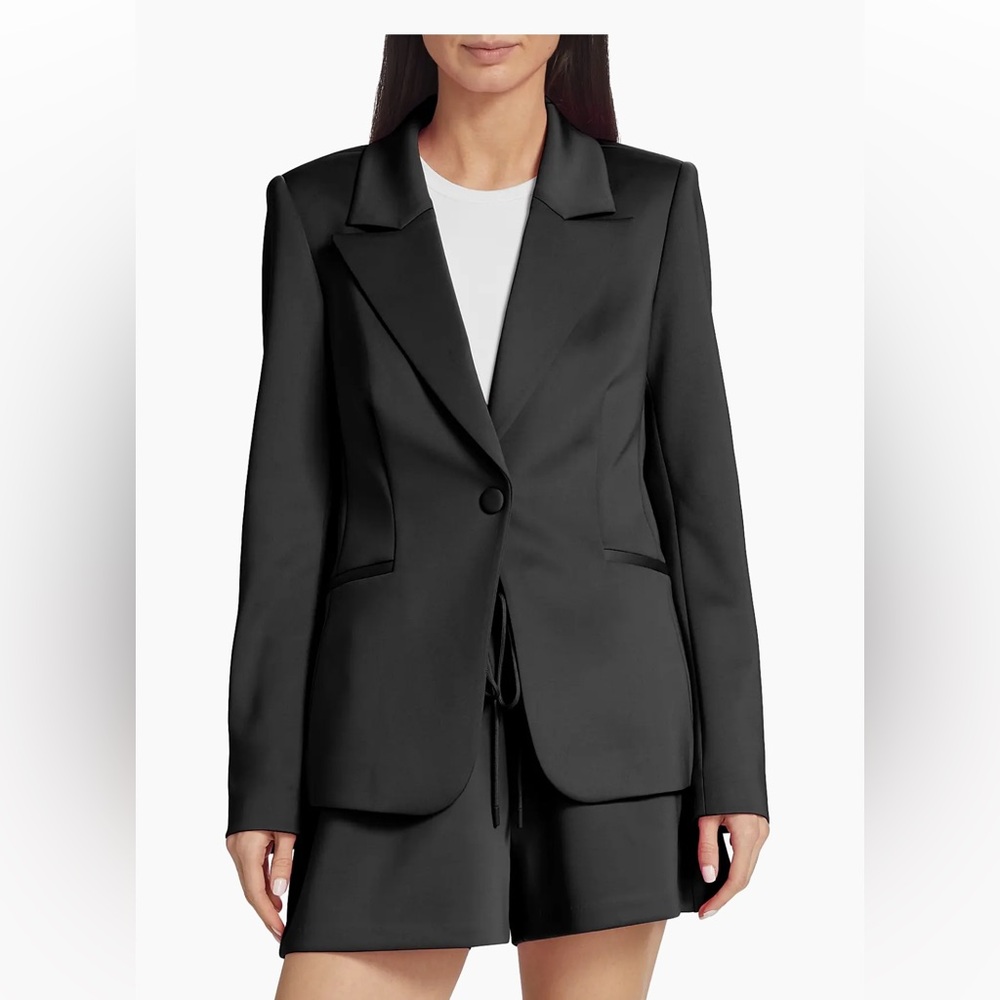 Good American Single Button Scuba Blazer, 2X
